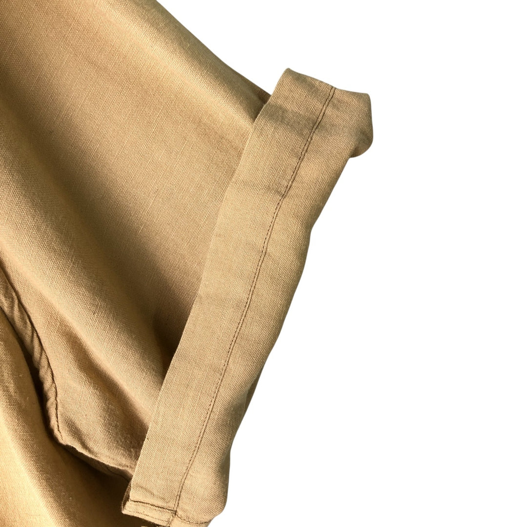 Pdot Short Sleeve Open Collar Viscose Box Shirt, Men's XL Viscose Beige type Vintage Second Hand