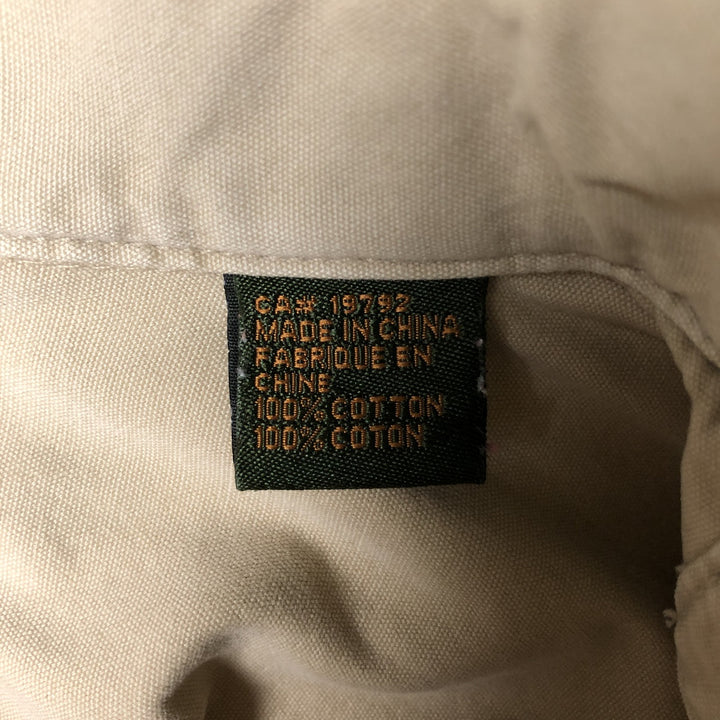 Vintage 90s-00'S Timberland WEATHERGEAR short-sleeved cotton box shirt, men's size M cotton Beige type Vintage Second Hand