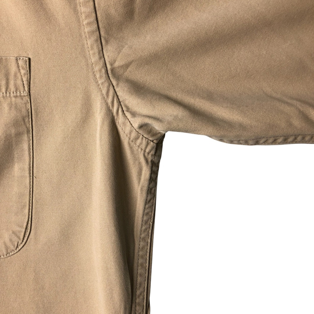 Vintage 90s-00'S Timberland WEATHERGEAR short-sleeved cotton box shirt, men's size M cotton Beige type Vintage Second Hand