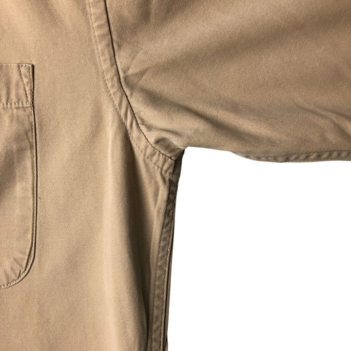 Vintage 90s-00'S Timberland WEATHERGEAR short-sleeved cotton box shirt, men's size M cotton Beige type Vintage Second Hand