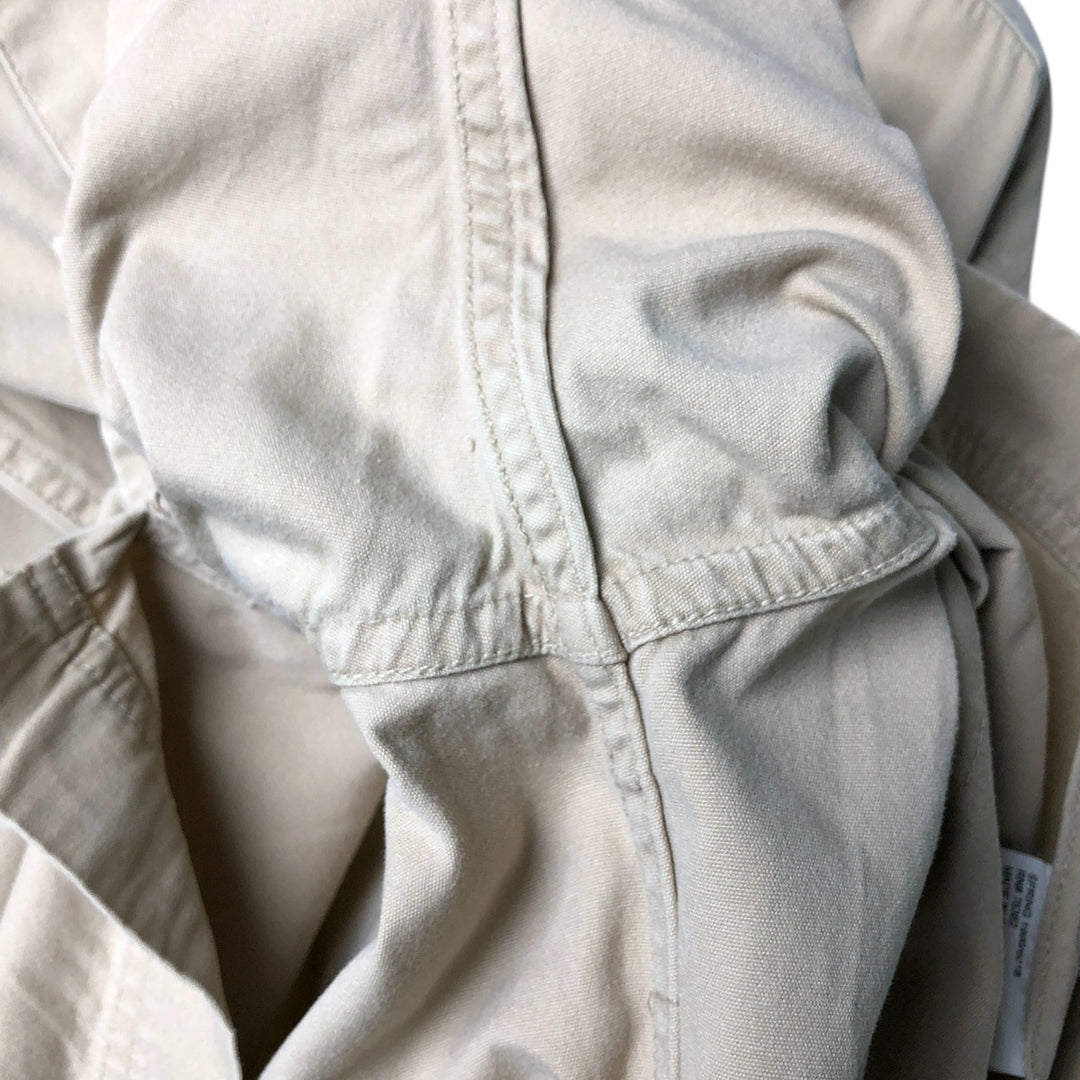 Vintage 90s-00'S Timberland WEATHERGEAR short-sleeved cotton box shirt, men's size M cotton Beige type Vintage Second Hand