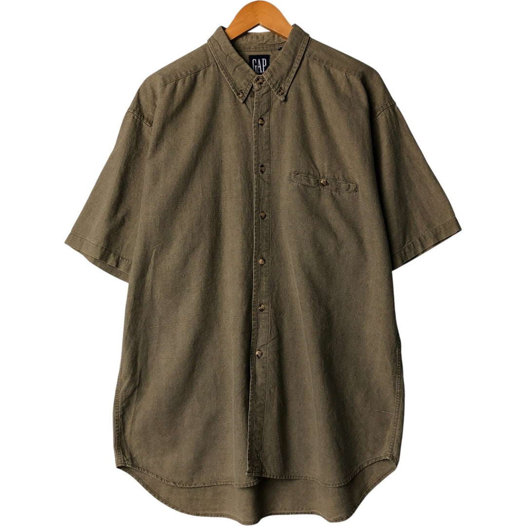 90'S GAP Vintage Short Sleeve Button-Down Shirt, Men's XL unclear Khaki type Vintage Second Hand