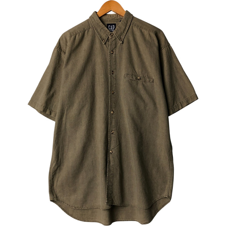 90'S GAP Vintage Short Sleeve Button-Down Shirt, Men's XL unclear Khaki type Vintage Second Hand