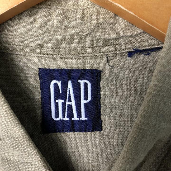 90'S GAP Vintage Short Sleeve Button-Down Shirt, Men's XL unclear Khaki type Vintage Second Hand