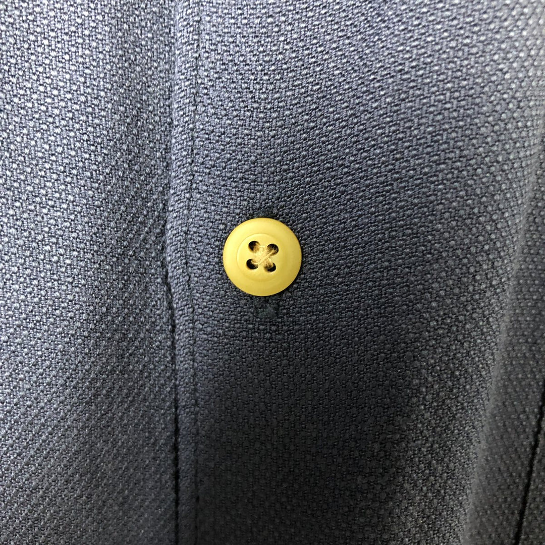 90'S Vintage Nautica Short Sleeve Silk Shirt, Men's XL silk Navy blue Vintage Second Hand