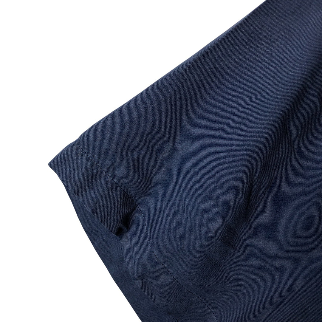 Tommy Bahama short sleeve open collar silk shirt, box shirt, men's XL size silk Navy blue Vintage Second Hand