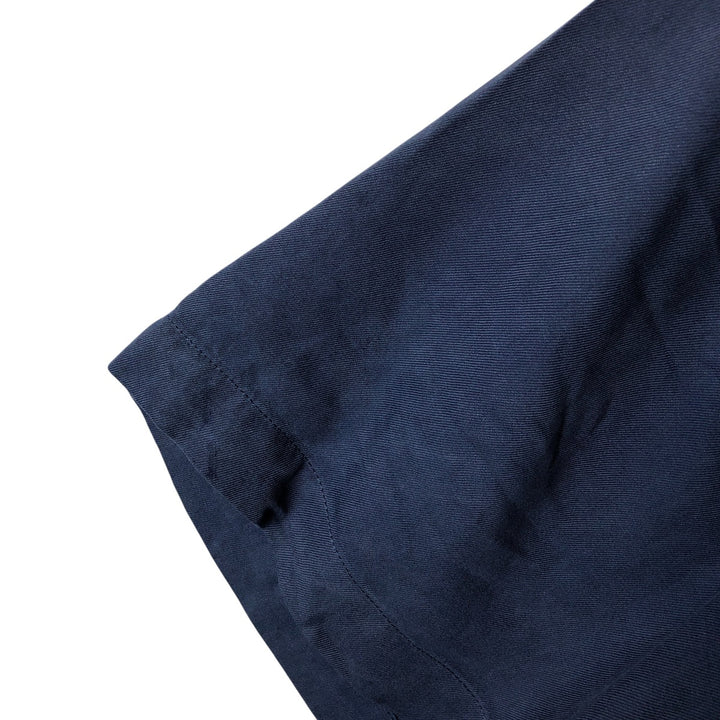 Tommy Bahama short sleeve open collar silk shirt, box shirt, men's XL size silk Navy blue Vintage Second Hand