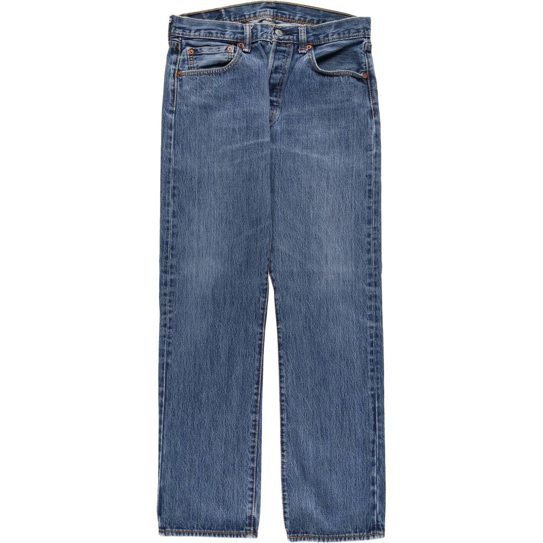 Levi's 501 straight denim pants for men, size W33 cotton blue type Vintage Second Hand