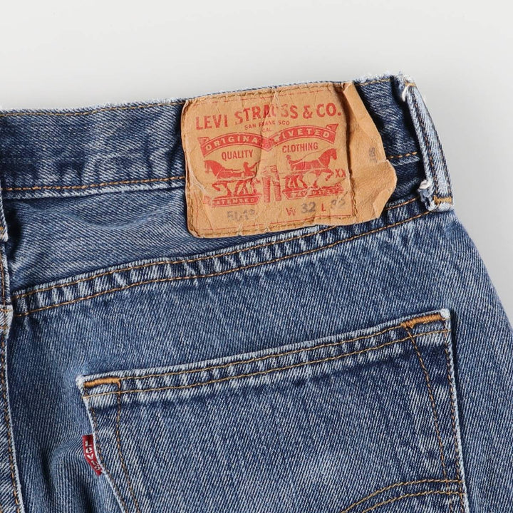 Levi's 501 straight denim pants for men, size W33 cotton blue type Vintage Second Hand