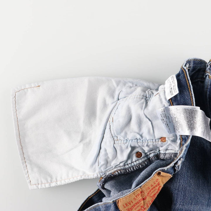 Levi's 501 straight denim pants for men, size W33 cotton blue type Vintage Second Hand