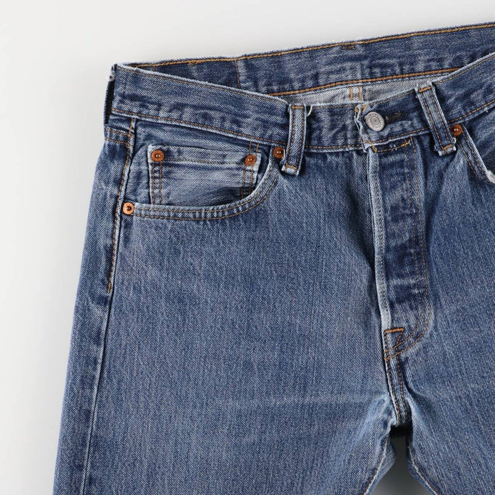 Levi's 501 straight denim pants for men, size W33 cotton blue type Vintage Second Hand