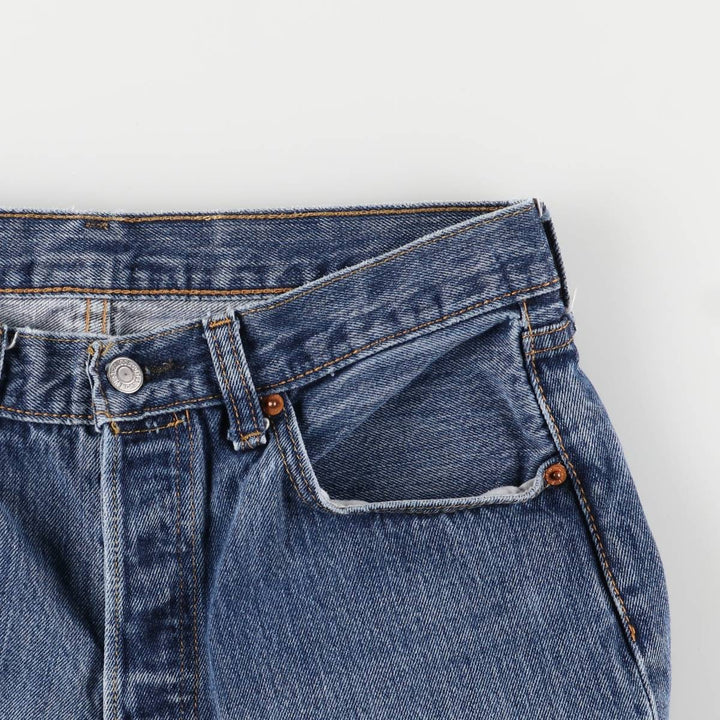 Levi's 501 straight denim pants for men, size W33 cotton blue type Vintage Second Hand