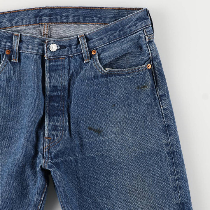 Levi's 501 straight denim pants for men, size W35 cotton blue type Vintage Second Hand