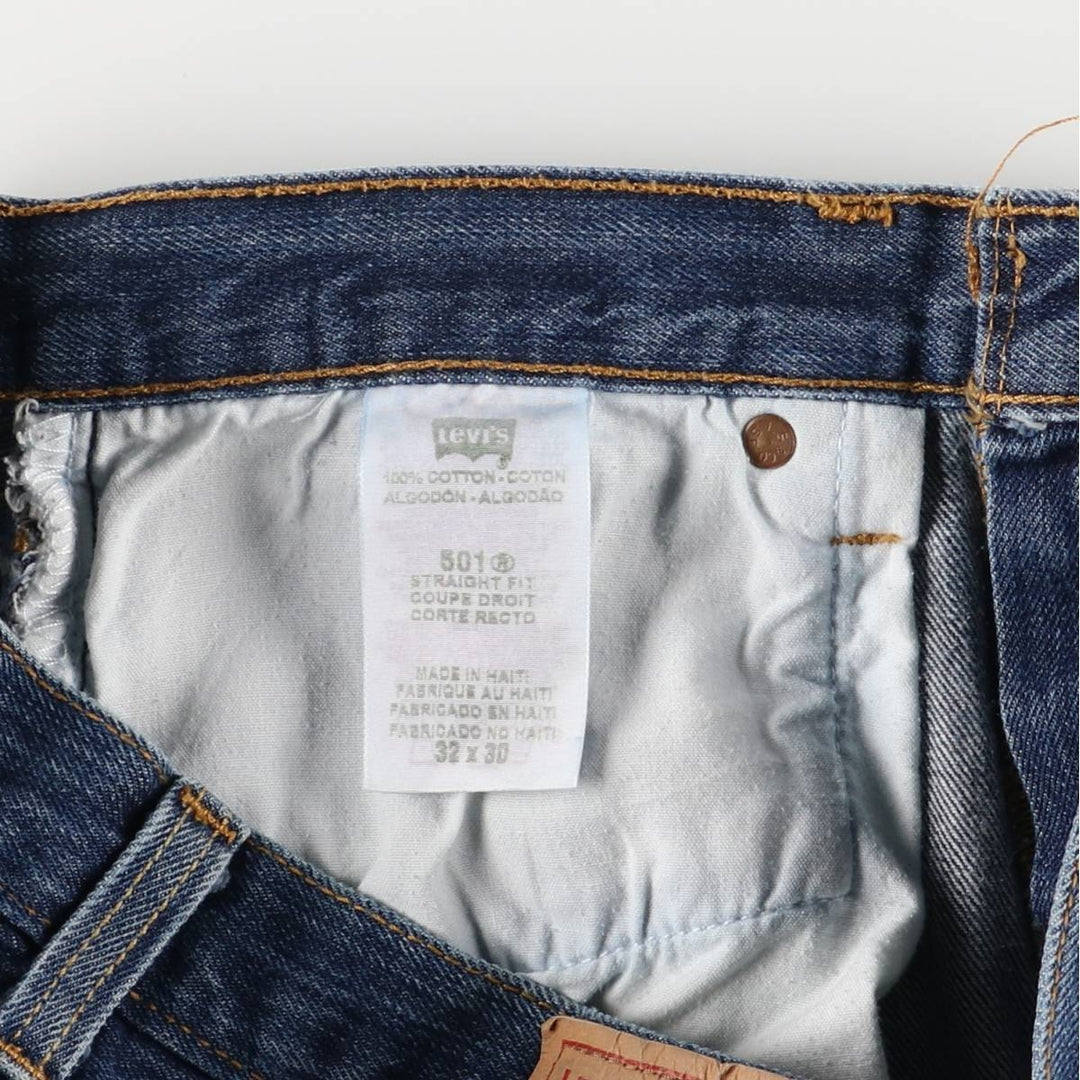 Levi's 501 straight denim pants for men, size W34 cotton blue type Vintage Second Hand