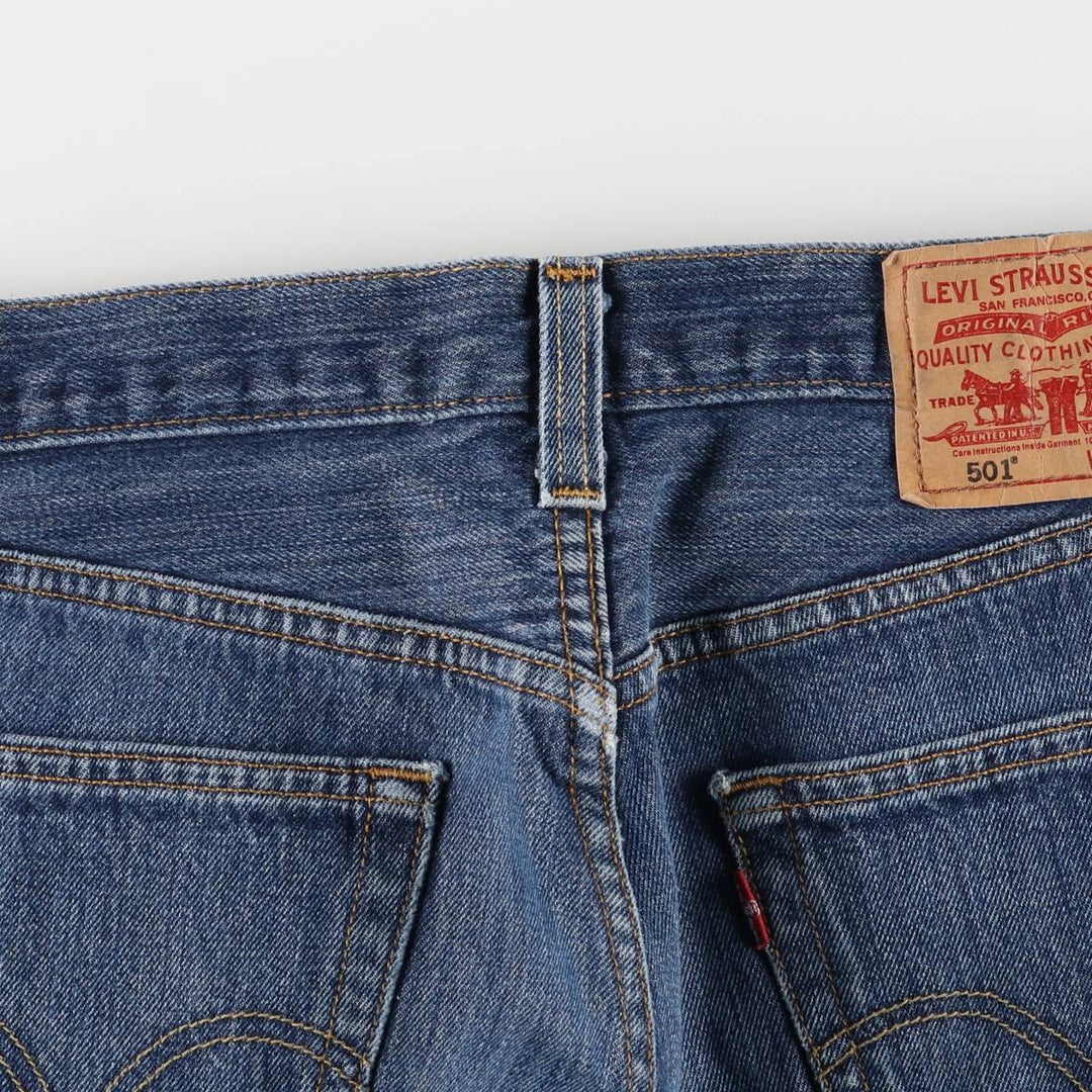 Levi's 501 straight denim pants for men, size W34 cotton blue type Vintage Second Hand