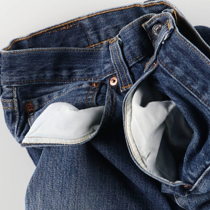 Levi's 501 straight denim pants for men, size W34 cotton blue type Vintage Second Hand