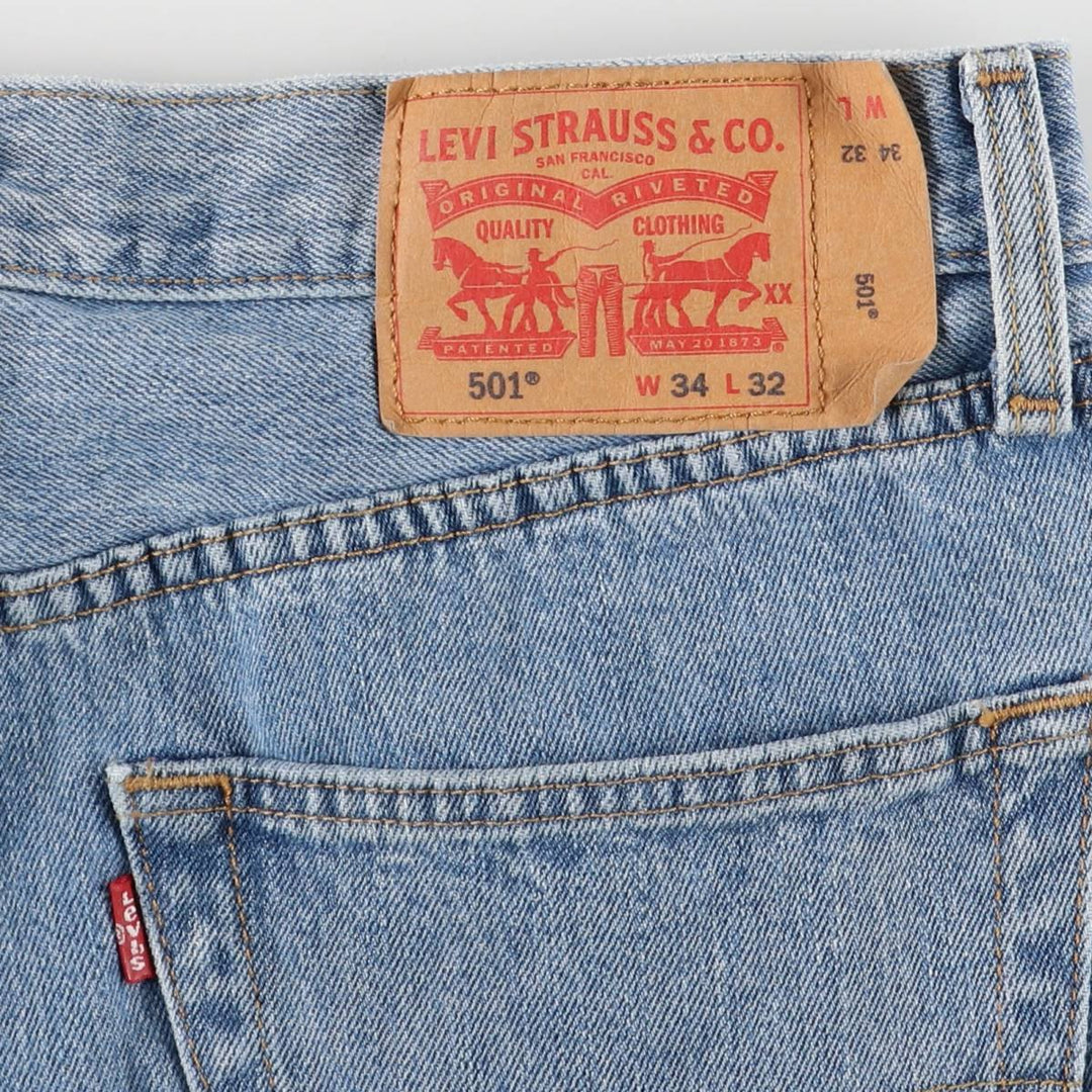 Levi's 501 straight denim pants for men, size W36 cotton blue type Vintage Second Hand