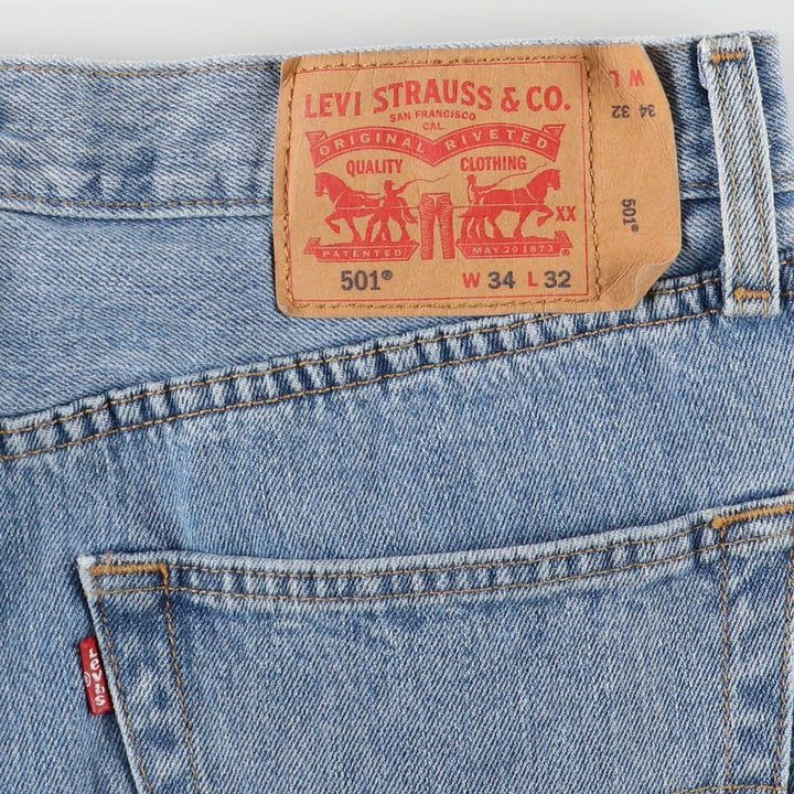 Levi's 501 straight denim pants for men, size W36 cotton blue type Vintage Second Hand