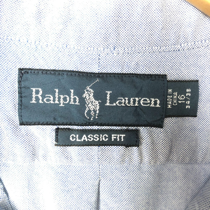 Ralph Lauren Classic Fit Long Sleeve Button Down Shirt, Men's Size L cotton Blue type light blue Vintage Second Hand