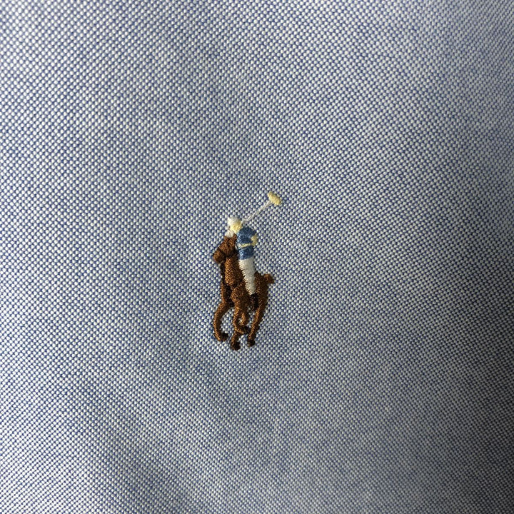 Ralph Lauren Classic Fit Long Sleeve Button Down Shirt, Men's Size L cotton Blue type light blue Vintage Second Hand