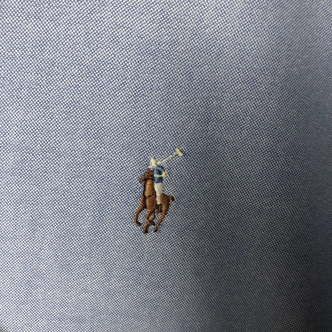 Ralph Lauren YARMOUTH long sleeve button down shirt, men's XL size cotton Blue type light blue Vintage Second Hand