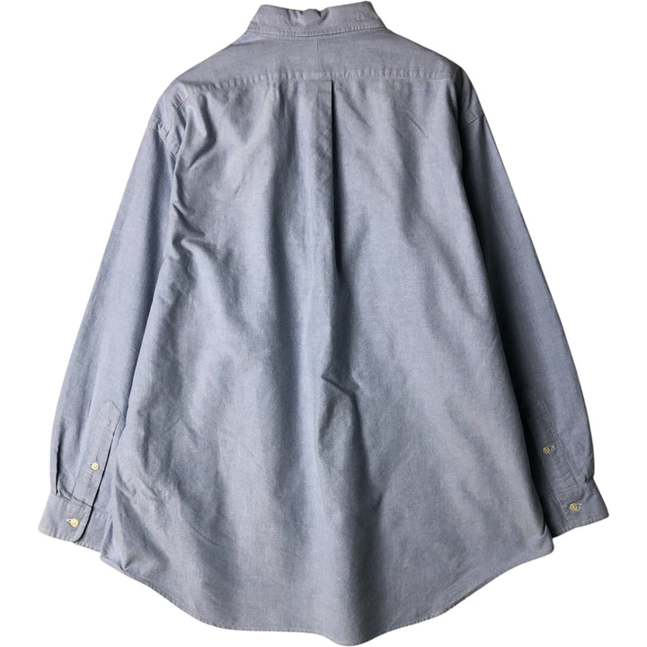 Ralph Lauren YARMOUTH long sleeve button down shirt, men's XL size cotton blue type Vintage Second Hand