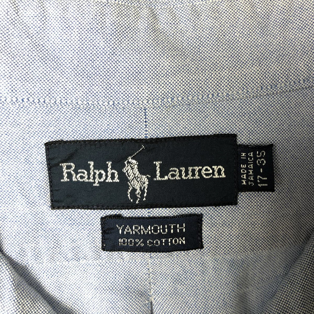 Ralph Lauren YARMOUTH long sleeve button down shirt, men's XL size cotton blue type Vintage Second Hand