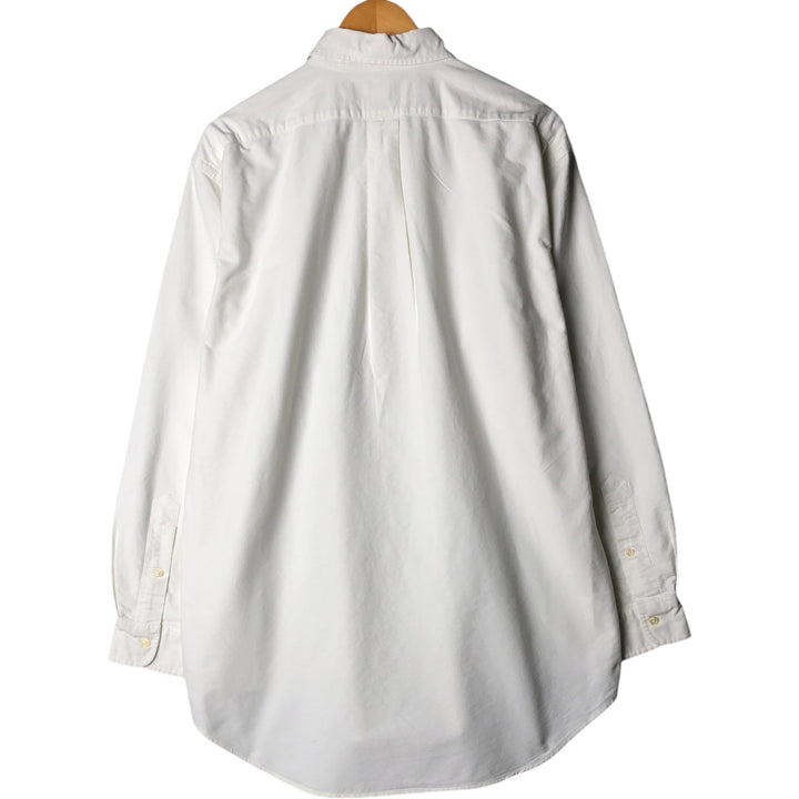Ralph Lauren YARMOUTH long sleeve button down shirt, men's size L cotton white type Vintage Second Hand