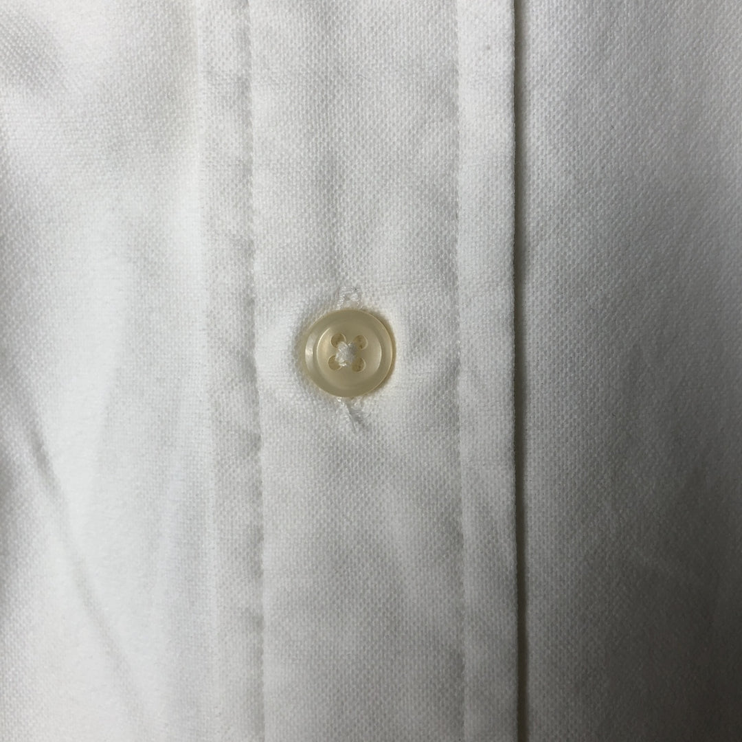 Ralph Lauren YARMOUTH long sleeve button down shirt, men's size L cotton white type Vintage Second Hand