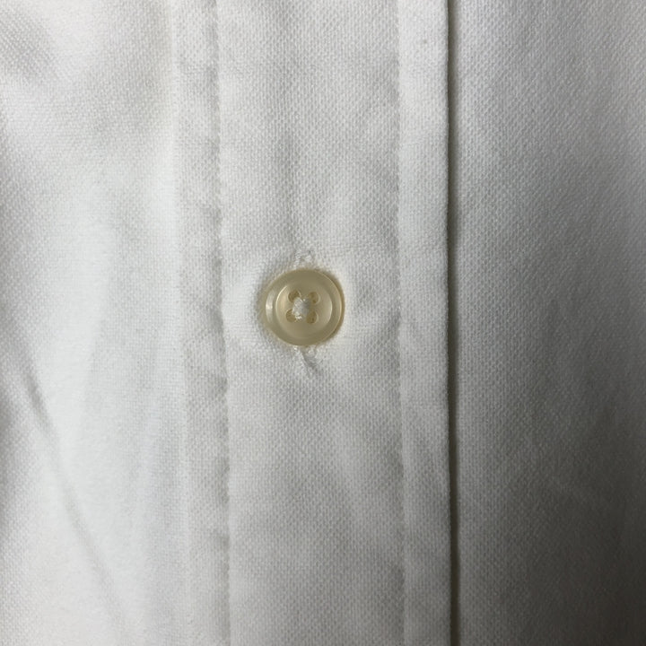Ralph Lauren YARMOUTH long sleeve button down shirt, men's size L cotton white type Vintage Second Hand