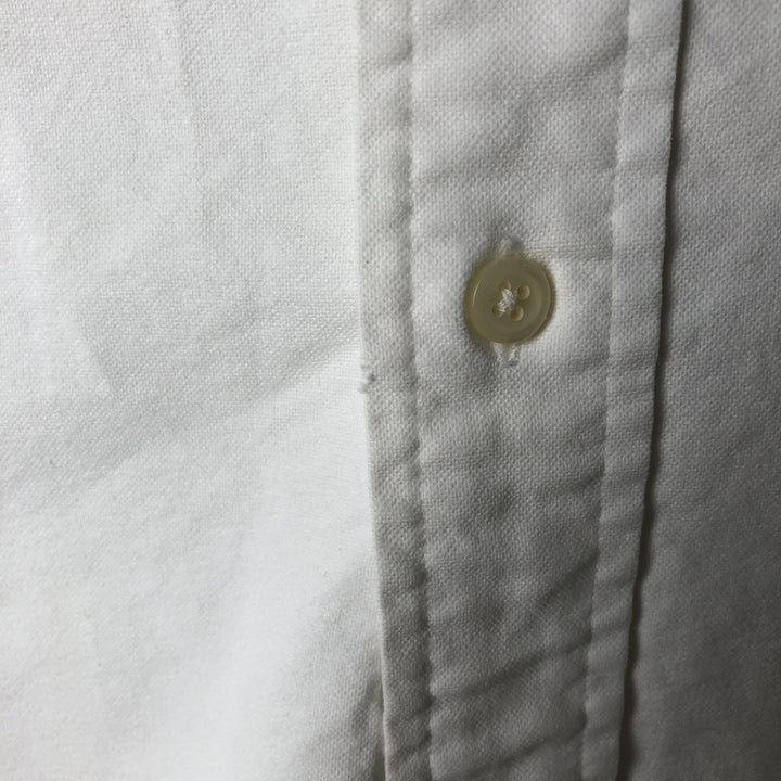 Ralph Lauren YARMOUTH long sleeve button down shirt, men's size L cotton white type Vintage Second Hand
