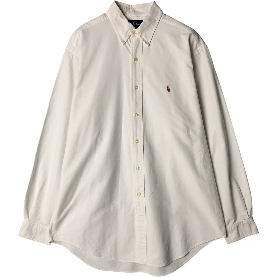 Ralph Lauren Classic Fit Long Sleeve Button Down Shirt, Men's Size L cotton white type Vintage Second Hand
