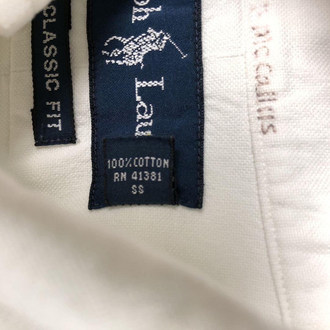 Ralph Lauren Classic Fit Long Sleeve Button Down Shirt, Men's Size L cotton white type Vintage Second Hand