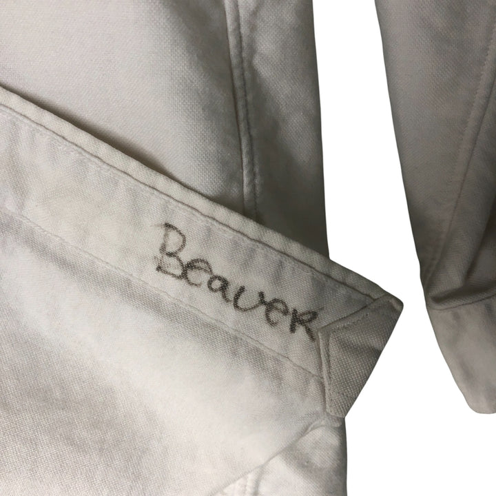 Ralph Lauren RALPH LAUREN long-sleeved button-down shirt, men's size L cotton white type Vintage Second Hand