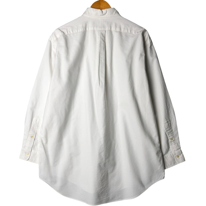 Ralph Lauren YARMOUTH long sleeve button down shirt, men's size L cotton white type Vintage Second Hand