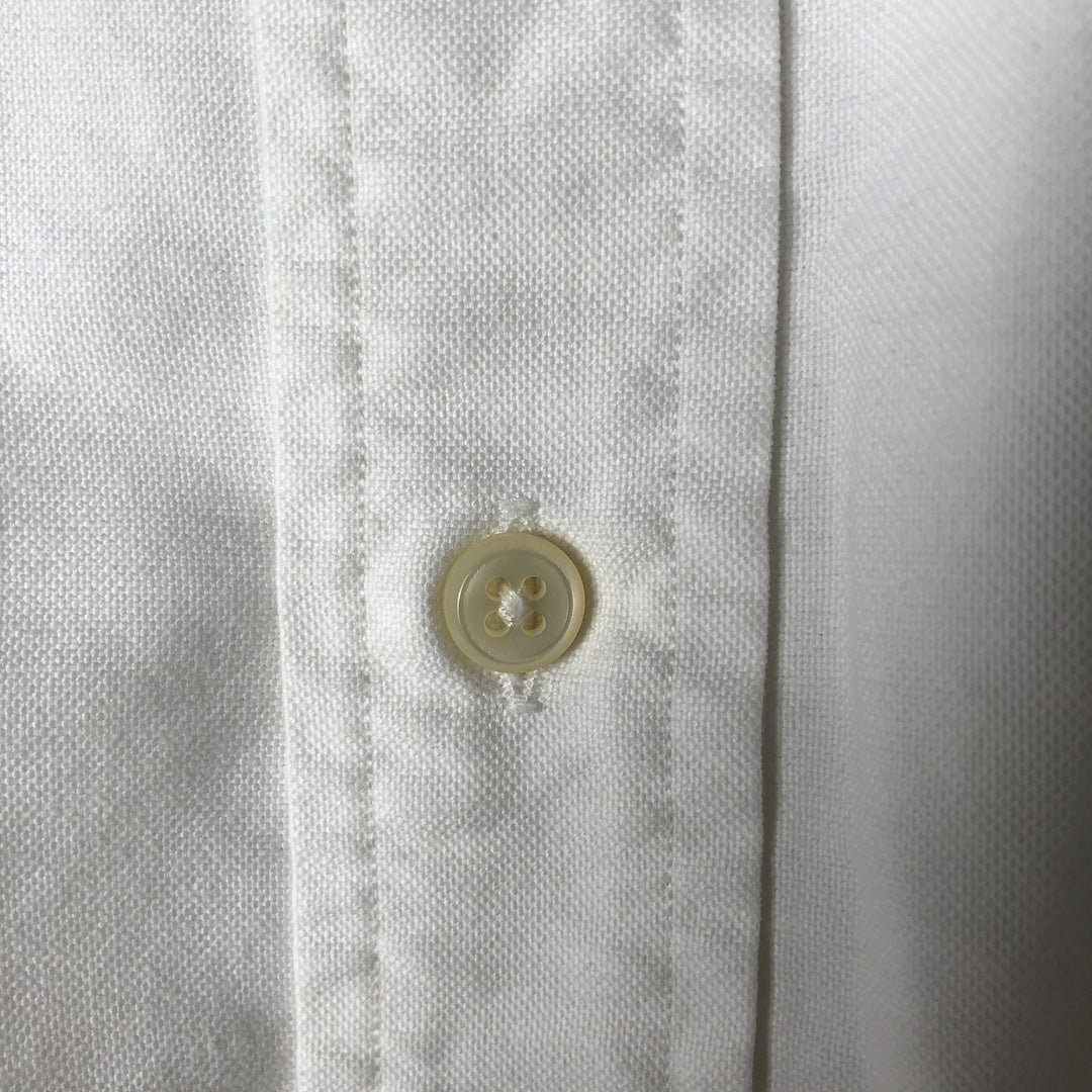 Ralph Lauren YARMOUTH long sleeve button down shirt, men's size L cotton white type Vintage Second Hand