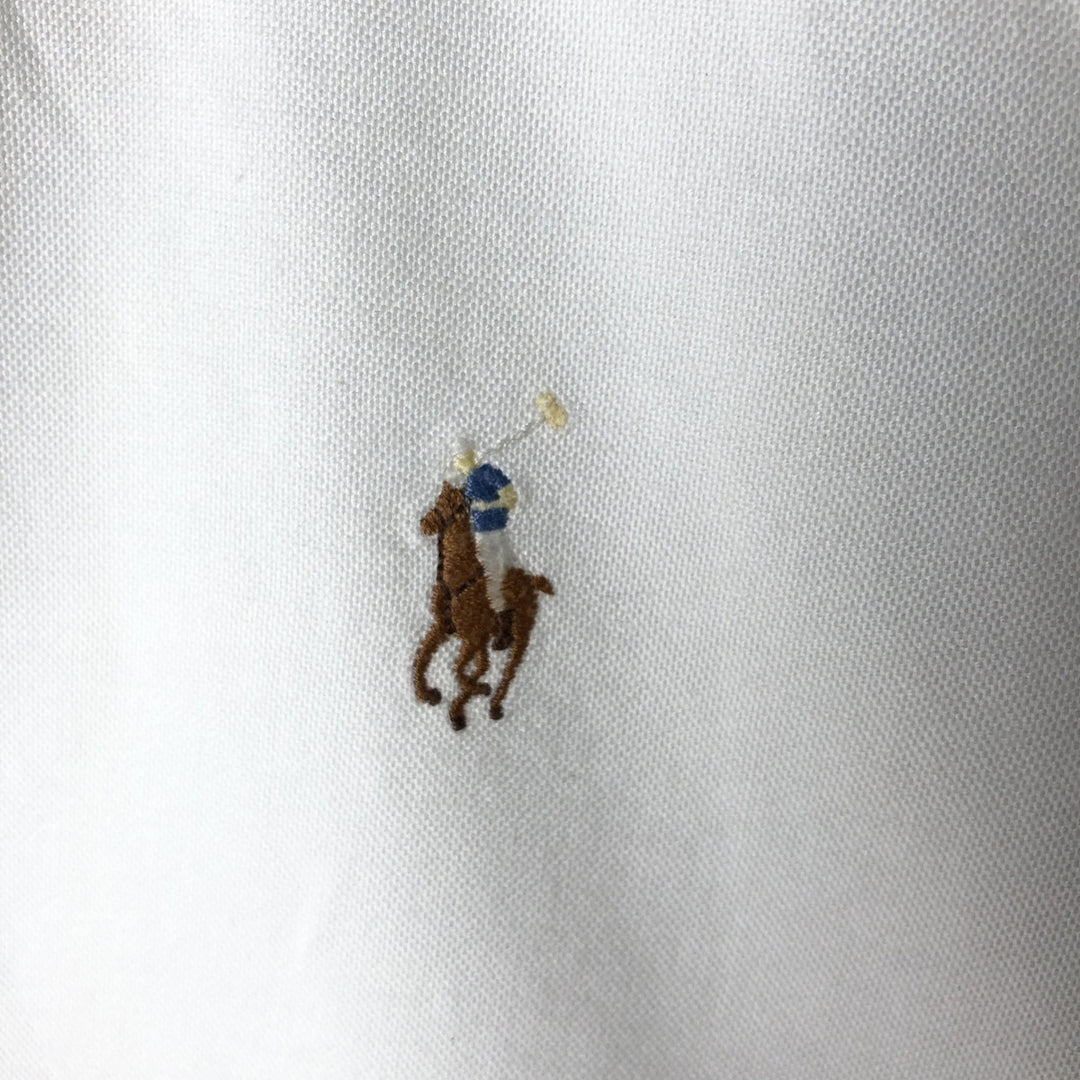 Ralph Lauren YARMOUTH long sleeve button down shirt, men's size L cotton white type Vintage Second Hand