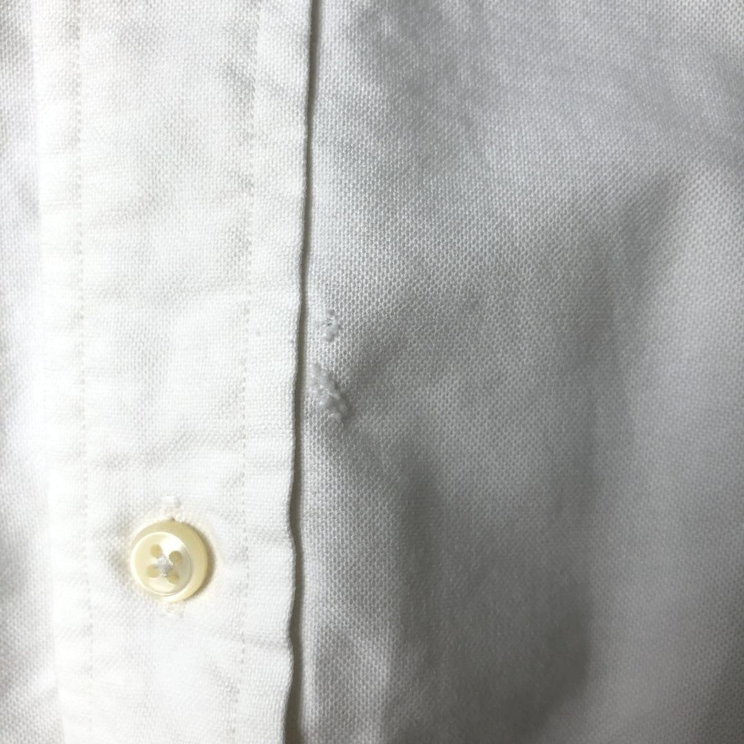 Ralph Lauren YARMOUTH long sleeve button down shirt, men's size L cotton white type Vintage Second Hand