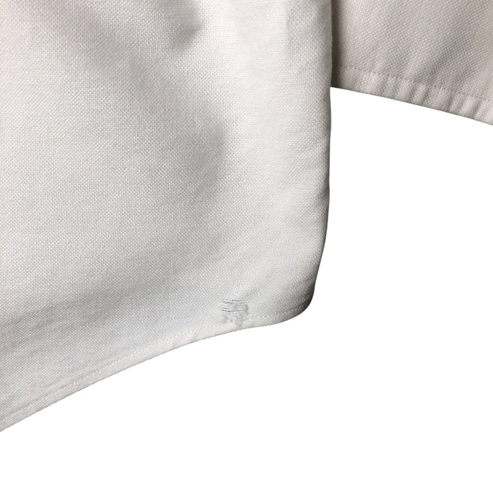 Ralph Lauren YARMOUTH long sleeve button down shirt, men's size L cotton white type Vintage Second Hand