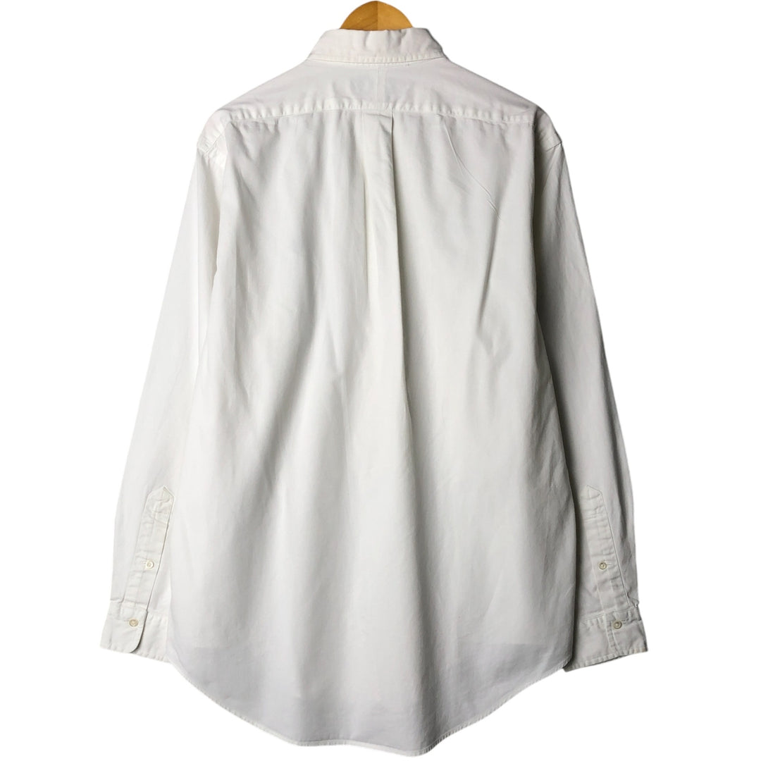 Ralph Lauren RALPH LAUREN long-sleeved button-down shirt, men's size L cotton white type Vintage Second Hand