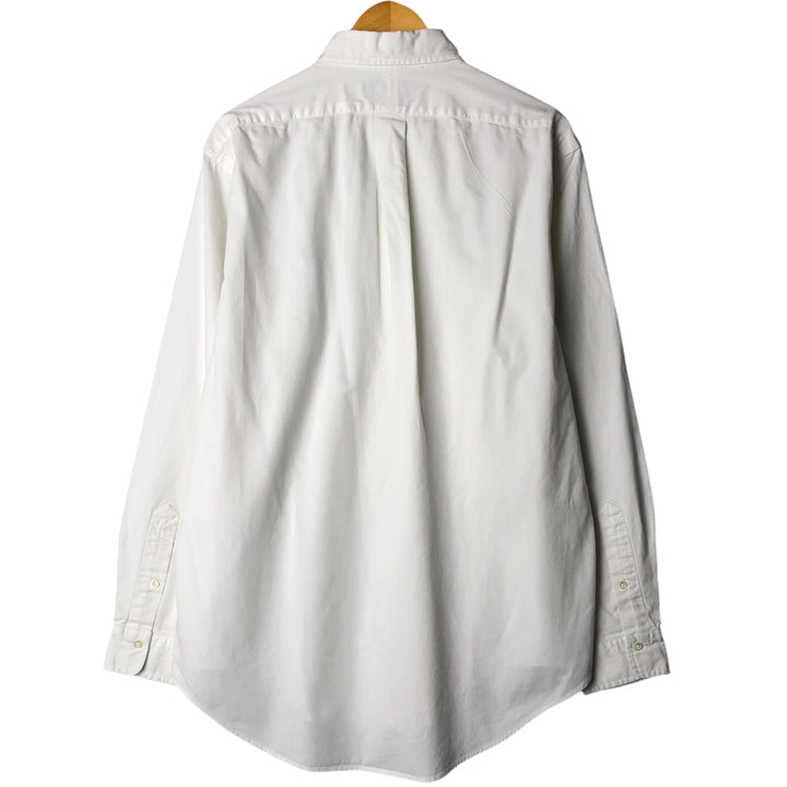 Ralph Lauren RALPH LAUREN long-sleeved button-down shirt, men's size L cotton white type Vintage Second Hand