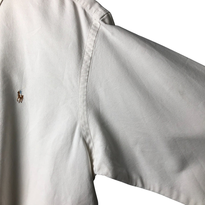 Ralph Lauren long sleeve button down shirt, men's XL size cotton white type Vintage Second Hand