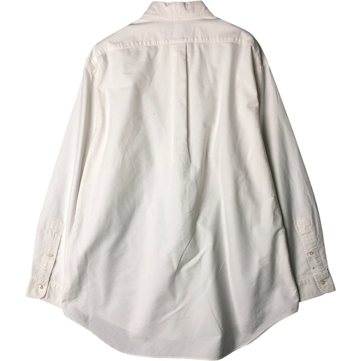 Ralph Lauren YARMOUTH long sleeve button down shirt, men's size L cotton white type Vintage Second Hand