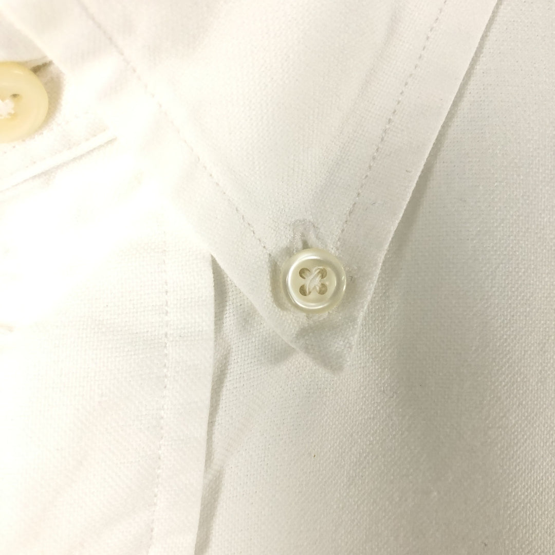 Ralph Lauren YARMOUTH long sleeve button down shirt, men's size L cotton white type Vintage Second Hand