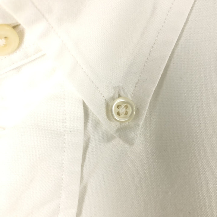 Ralph Lauren YARMOUTH long sleeve button down shirt, men's size L cotton white type Vintage Second Hand