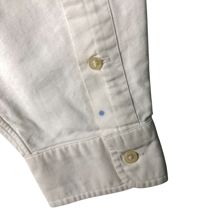 Ralph Lauren YARMOUTH long sleeve button down shirt, men's size L cotton white type Vintage Second Hand