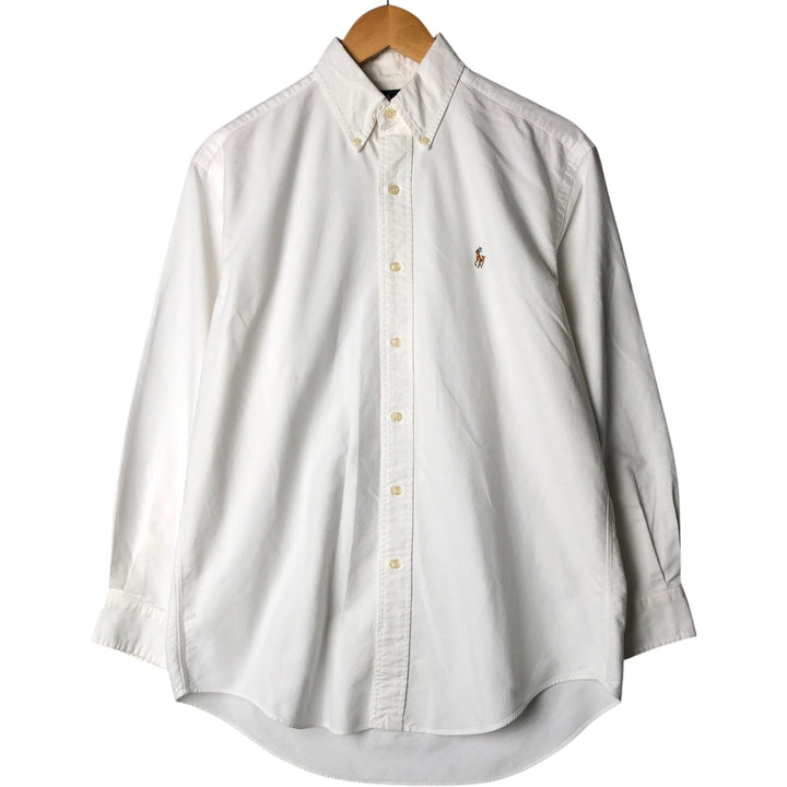 Ralph Lauren YARMOUTH long sleeve button down shirt, men's size M cotton white type Vintage Second Hand