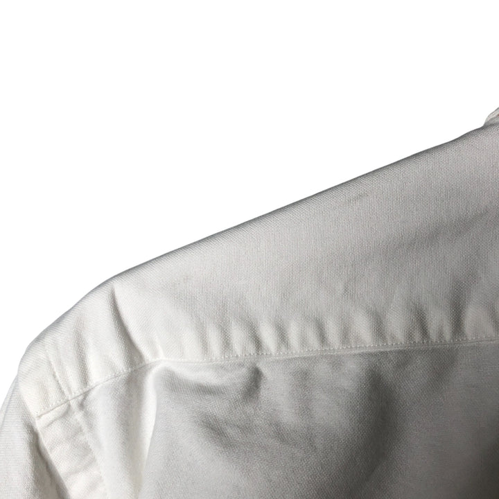 Ralph Lauren YARMOUTH long sleeve button down shirt, men's size M cotton white type Vintage Second Hand
