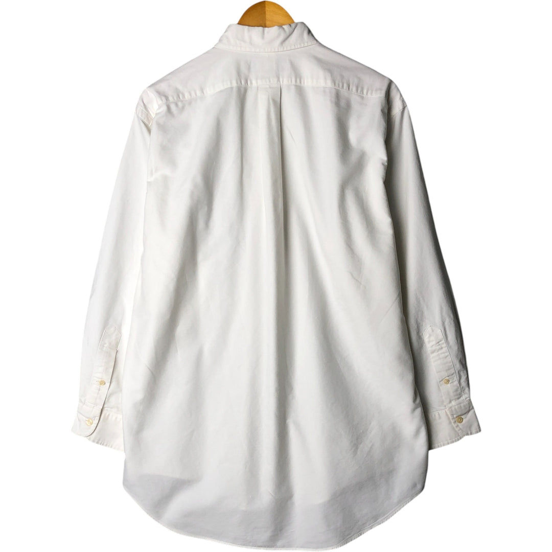 Ralph Lauren YARMOUTH long sleeve button down shirt, men's size L cotton white type Vintage Second Hand