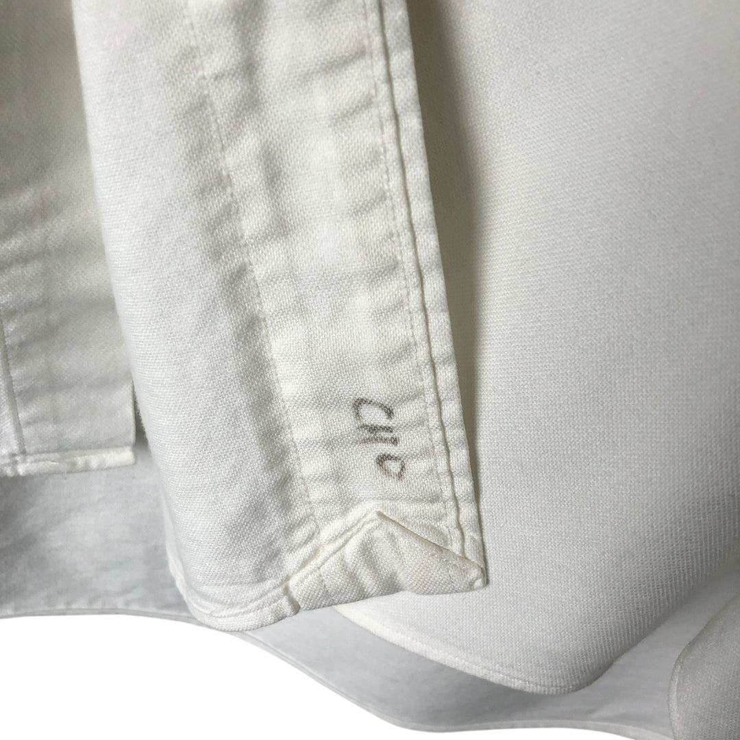 Ralph Lauren YARMOUTH long sleeve button down shirt, men's size L cotton white type Vintage Second Hand